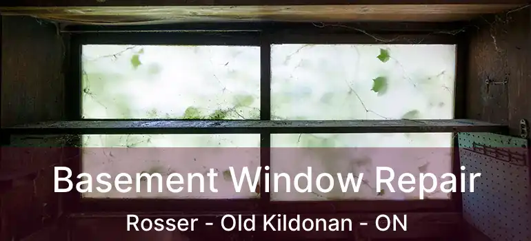  Basement Window Repair Rosser - Old Kildonan - ON