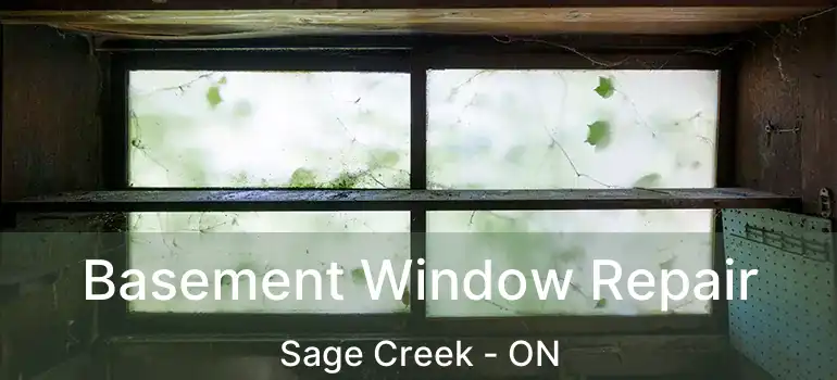  Basement Window Repair Sage Creek - ON