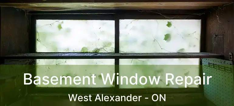  Basement Window Repair West Alexander - ON