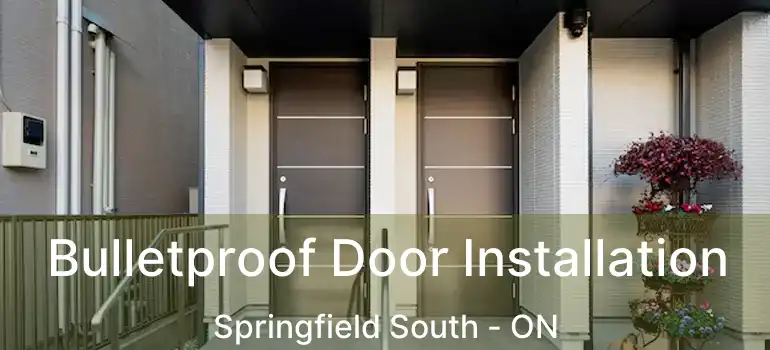  Bulletproof Door Installation Springfield South - ON