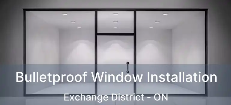  Bulletproof Window Installation Exchange District - ON