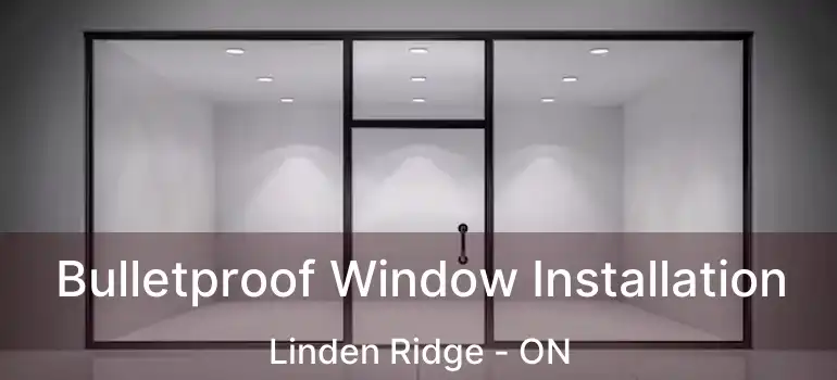  Bulletproof Window Installation Linden Ridge - ON