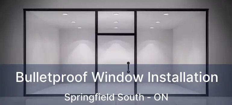  Bulletproof Window Installation Springfield South - ON