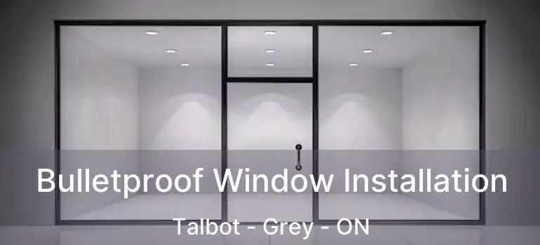  Bulletproof Window Installation Talbot - Grey - ON