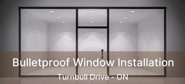  Bulletproof Window Installation Turnbull Drive - ON