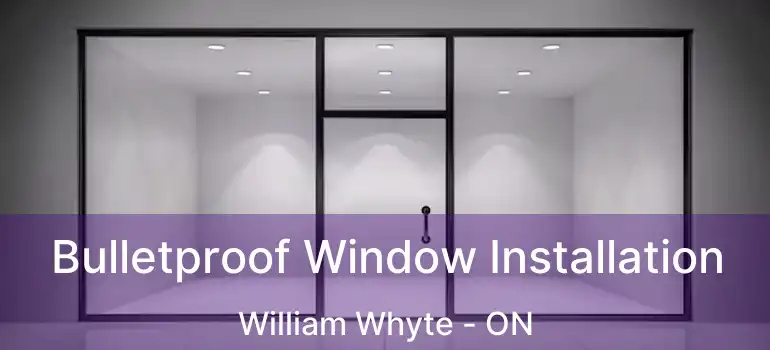  Bulletproof Window Installation William Whyte - ON