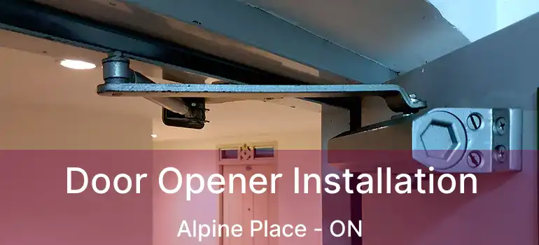  Door Opener Installation Alpine Place - ON