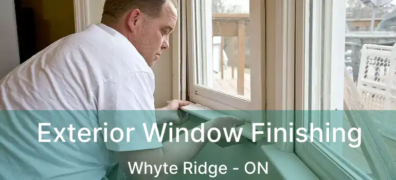  Exterior Window Finishing Whyte Ridge - ON