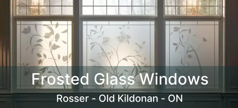  Frosted Glass Windows Rosser - Old Kildonan - ON