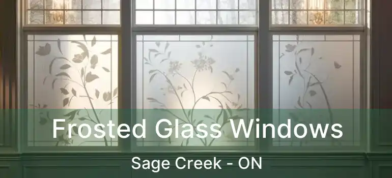  Frosted Glass Windows Sage Creek - ON