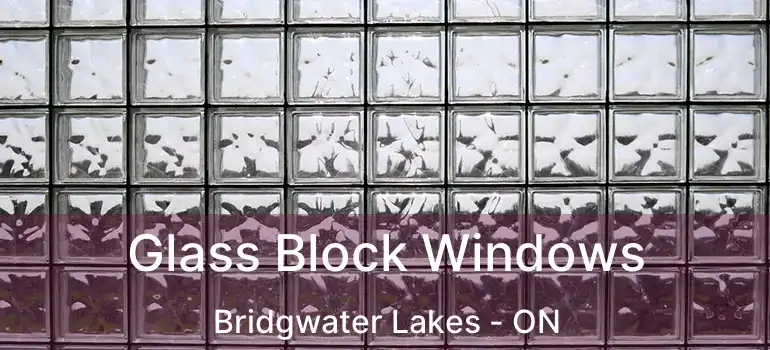  Glass Block Windows Bridgwater Lakes - ON