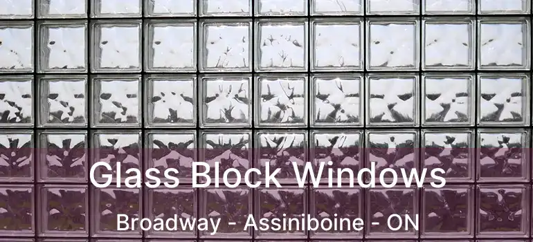  Glass Block Windows Broadway - Assiniboine - ON