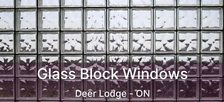  Glass Block Windows Deer Lodge - ON