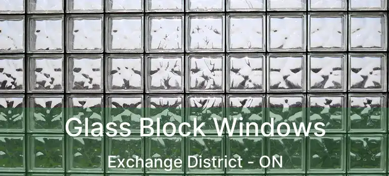  Glass Block Windows Exchange District - ON