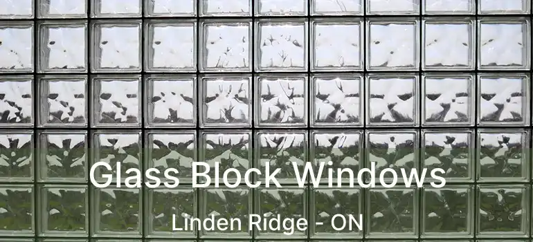  Glass Block Windows Linden Ridge - ON