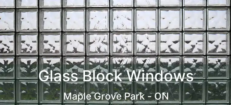  Glass Block Windows Maple Grove Park - ON