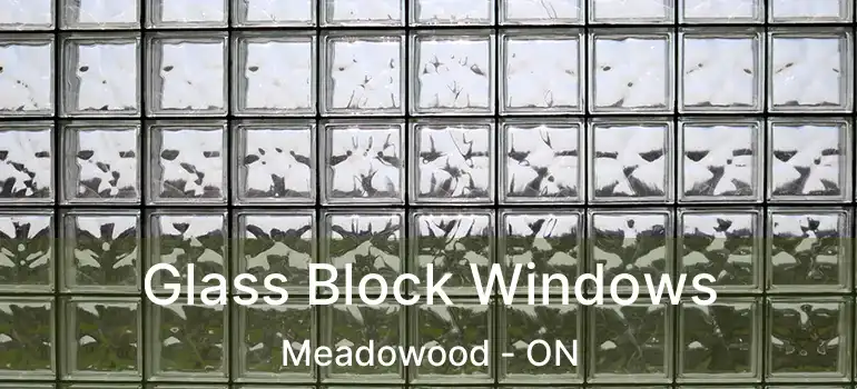  Glass Block Windows Meadowood - ON