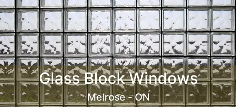  Glass Block Windows Melrose - ON