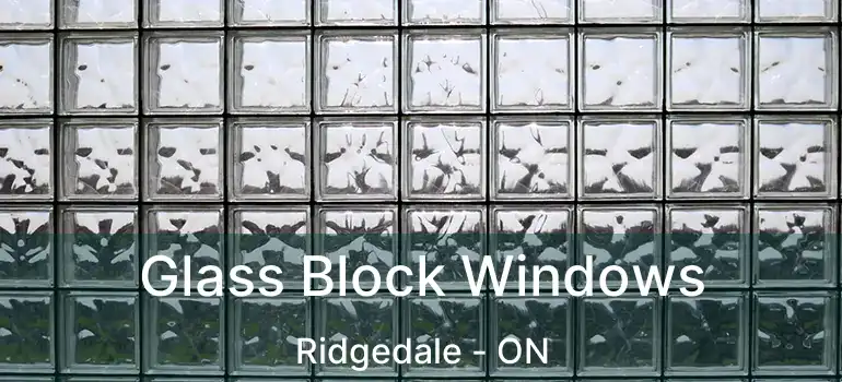  Glass Block Windows Ridgedale - ON