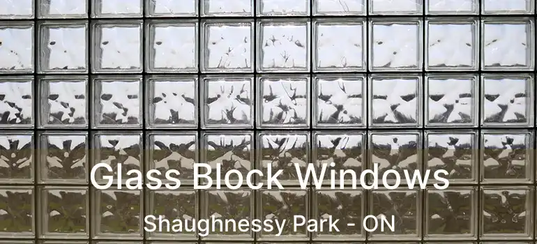  Glass Block Windows Shaughnessy Park - ON
