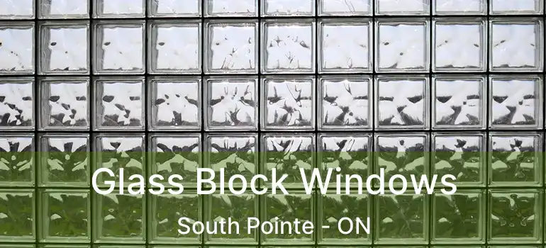  Glass Block Windows South Pointe - ON
