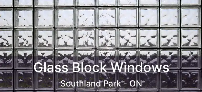  Glass Block Windows Southland Park - ON