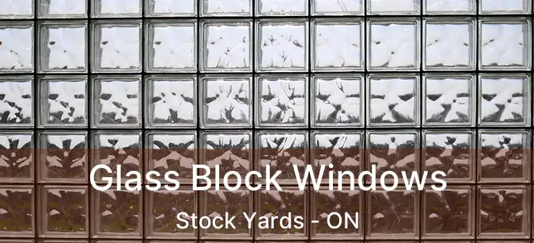  Glass Block Windows Stock Yards - ON
