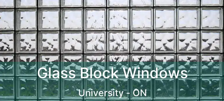  Glass Block Windows University - ON