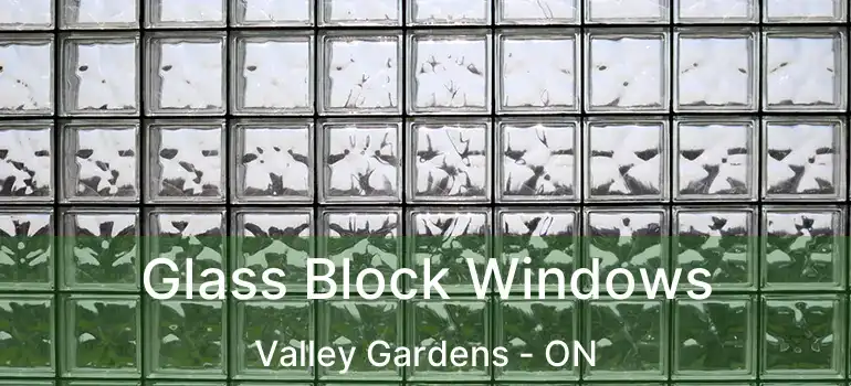  Glass Block Windows Valley Gardens - ON
