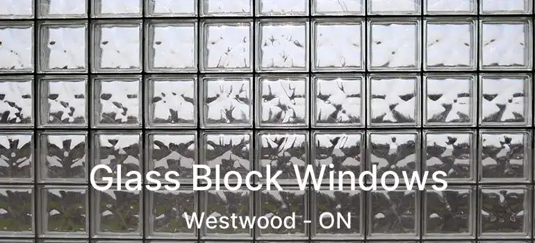  Glass Block Windows Westwood - ON