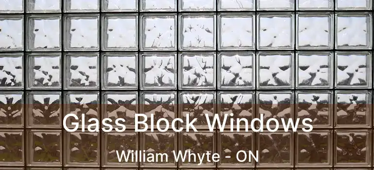  Glass Block Windows William Whyte - ON