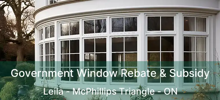  Government Window Rebate & Subsidy Leila - McPhillips Triangle - ON
