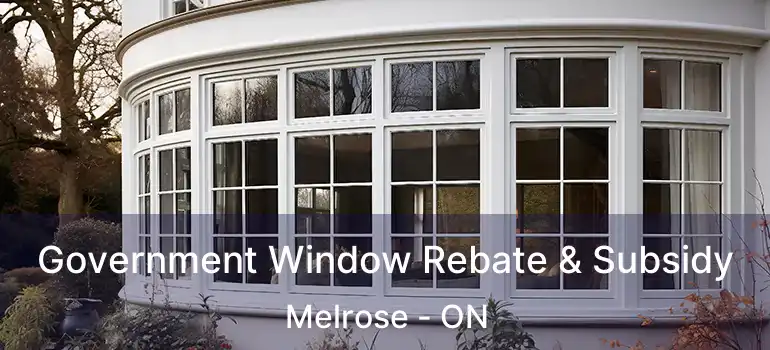  Government Window Rebate & Subsidy Melrose - ON