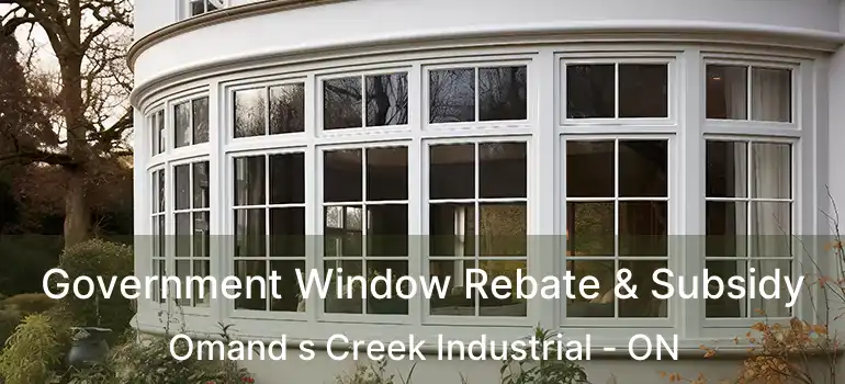  Government Window Rebate & Subsidy Omand s Creek Industrial - ON