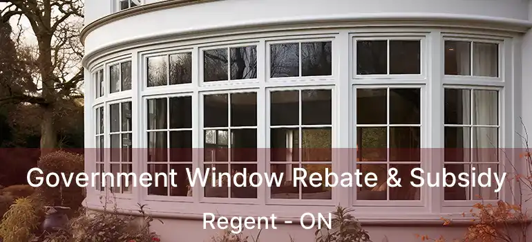  Government Window Rebate & Subsidy Regent - ON