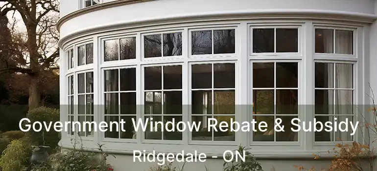  Government Window Rebate & Subsidy Ridgedale - ON