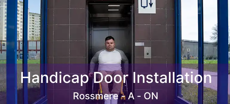  Handicap Door Installation Rossmere - A - ON