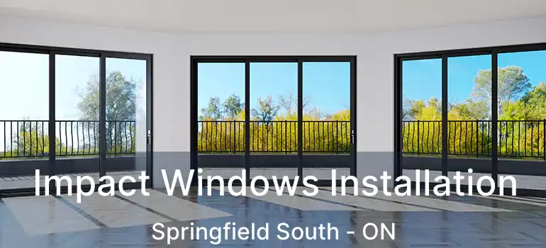  Impact Windows Installation Springfield South - ON