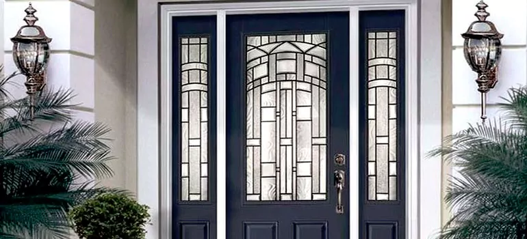 Stained Glass Door Panels in Barrie, Ontario