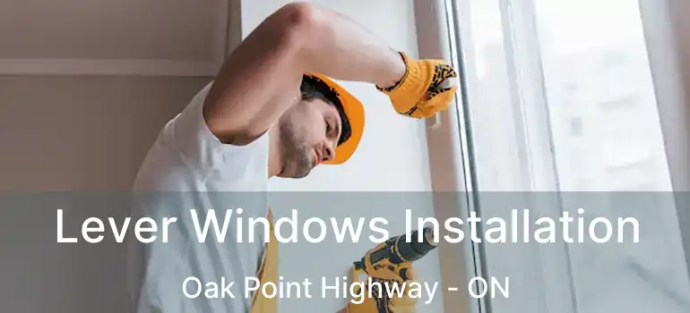  Lever Windows Installation Oak Point Highway - ON