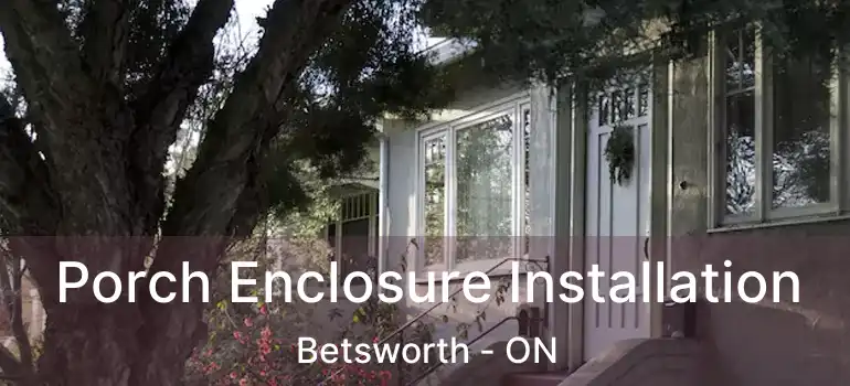  Porch Enclosure Installation Betsworth - ON