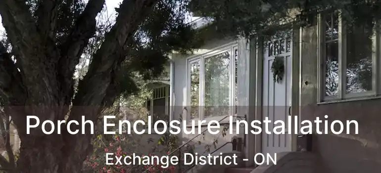  Porch Enclosure Installation Exchange District - ON