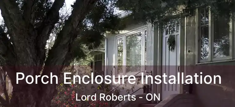  Porch Enclosure Installation Lord Roberts - ON