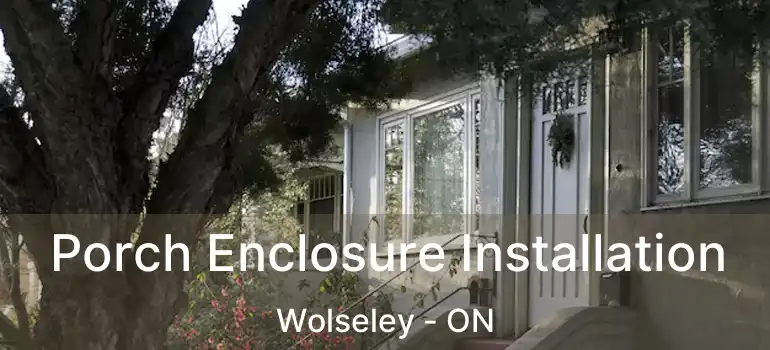  Porch Enclosure Installation Wolseley - ON