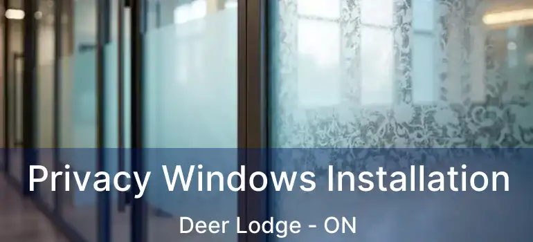  Privacy Windows Installation Deer Lodge - ON