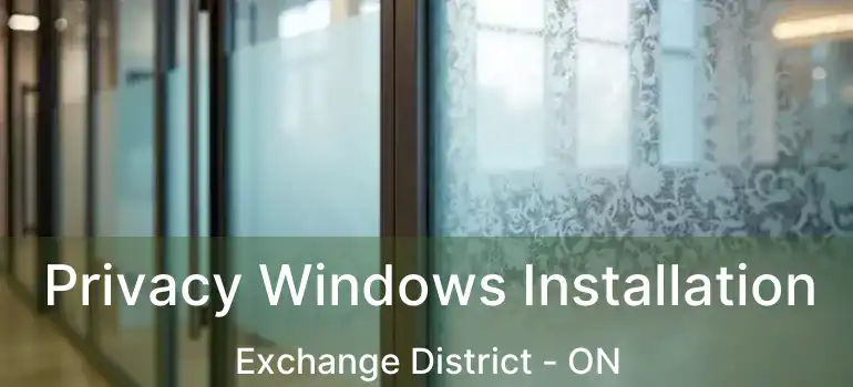  Privacy Windows Installation Exchange District - ON