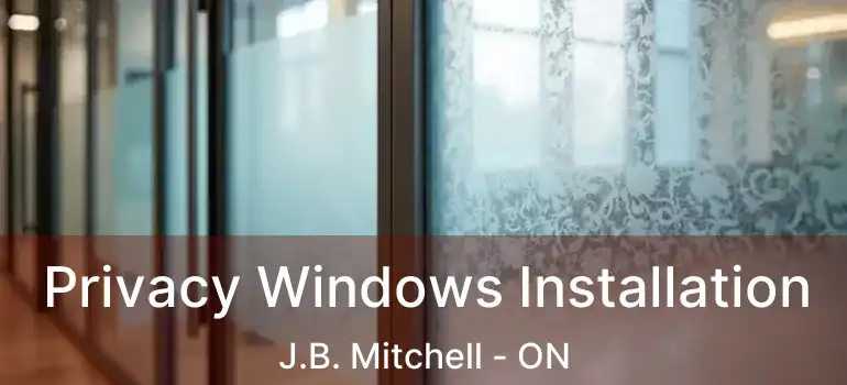  Privacy Windows Installation J.B. Mitchell - ON