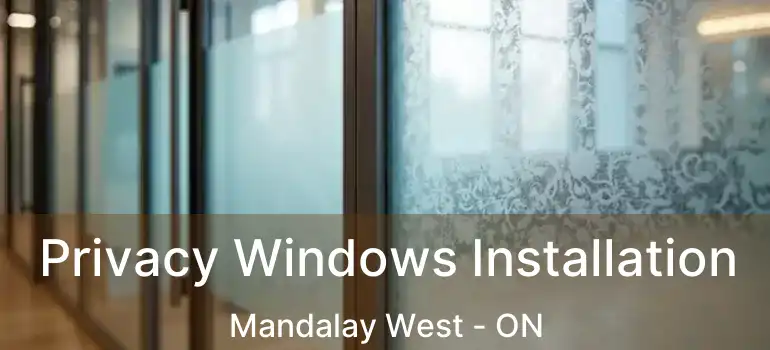  Privacy Windows Installation Mandalay West - ON