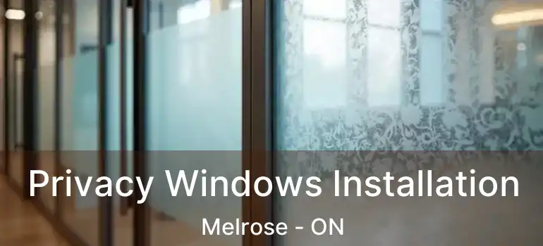  Privacy Windows Installation Melrose - ON