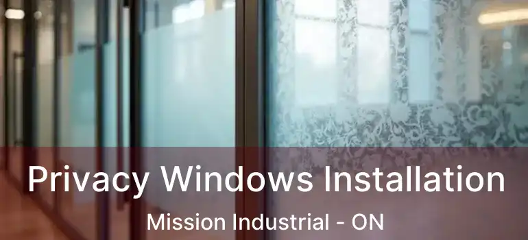  Privacy Windows Installation Mission Industrial - ON